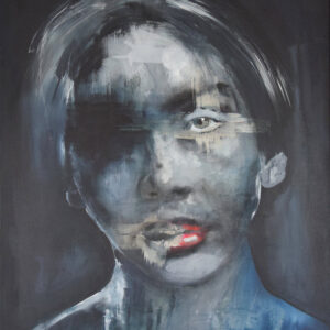 Roman Träxler, Hebdo #3, Acryl auf Leinen, 80 x 100 cm (31,5 x 39,4 in)