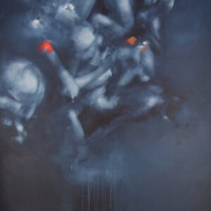 Roman Träxler, The Masonic Zionist Hoax Balloons, Acrylic on linen, 100 x 120 cm (39,4 x 47,2 in)