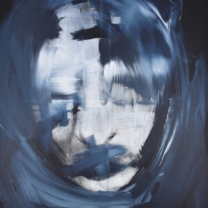 Roman Träxler, Bearded Fatima, Acrylic on linen, 100 x 120 cm (39,4 x 47,2 in)