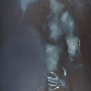 Roman Träxler, Love (Der Papageienmann), Acryl auf Leinen, 190 x 130 cm (74,8 x 51,2 in)