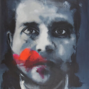 Roman Träxler, Francis Bacon, Acryl auf Leinen, 120 x 160 cm (47,2 x 63 in)
