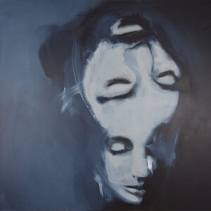 Roman Träxler, Alter Ego #4, Acrylic on linen, 150 x 150 cm (59,1 x 59,1 in)