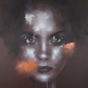 Roman Träxler, Portrait #695, Acryl auf Leinen, 120 x 120 cm (47,2 x 47,2 in)