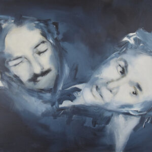 Roman Träxler, Im stillen Kämmerlein, Acryl auf Leinen, 150 x 100 cm (59,1 x 39,4 in)