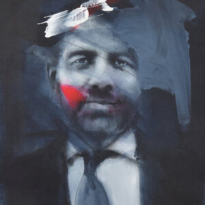 Roman Träxler, The Businessman, Acrylic on linen, 70 x 70 cm (27,6 x 27,6 in)